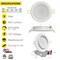Nuwatt 4 Inch Gimbal LED Recessed Lighting for Sloped Ceiling 2700K-5000K 5CCT Canless Lights, PK12 NW-P-ADJDL-4-9W-5CT-WH-12P - alternate 6